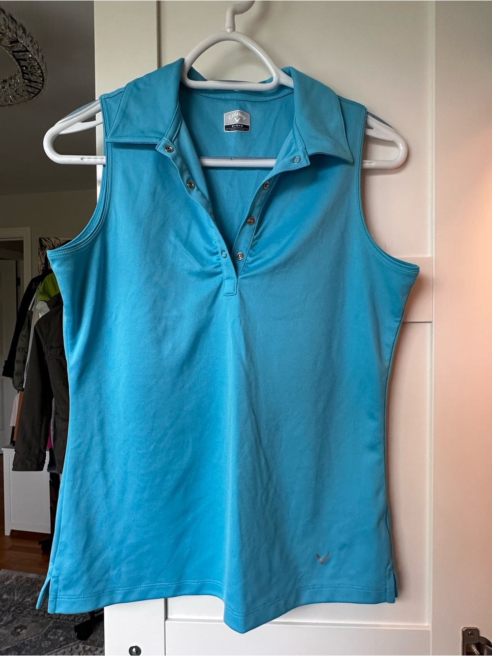 NWOT Callaway Sleeveless Polo Tank - Bright Aqua Blue